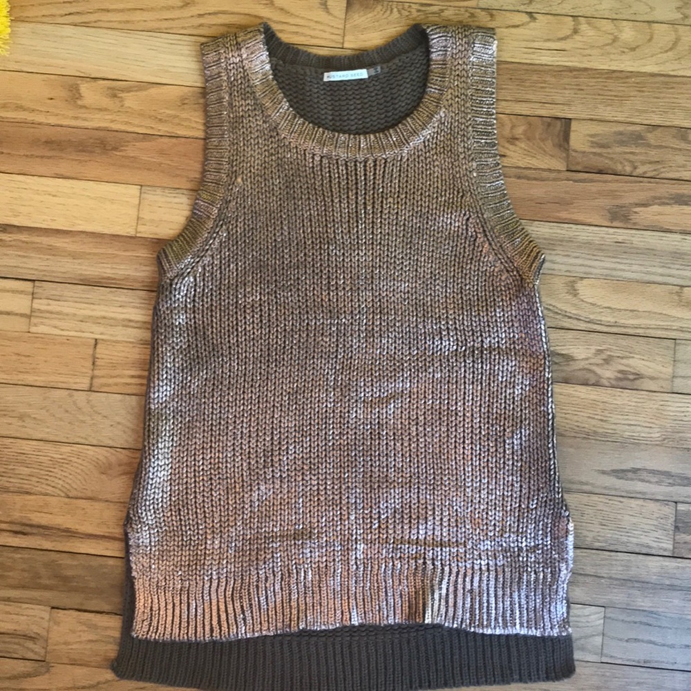 Mustard seed small copper gold tank sweater tunic